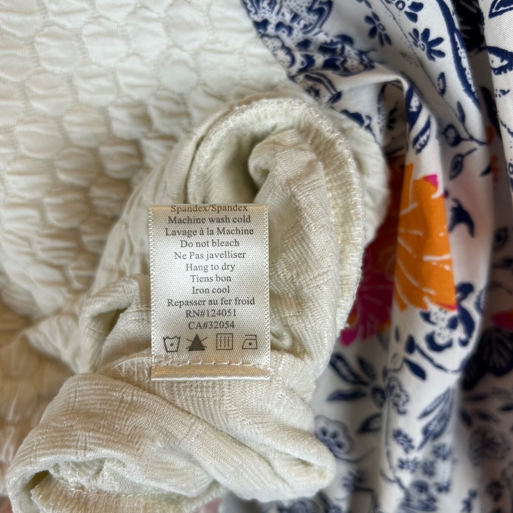 Porridge Anthropologie Women's Quilted Sweater Floral Puff Sleeve Cream Size S - Picture 5 of 10